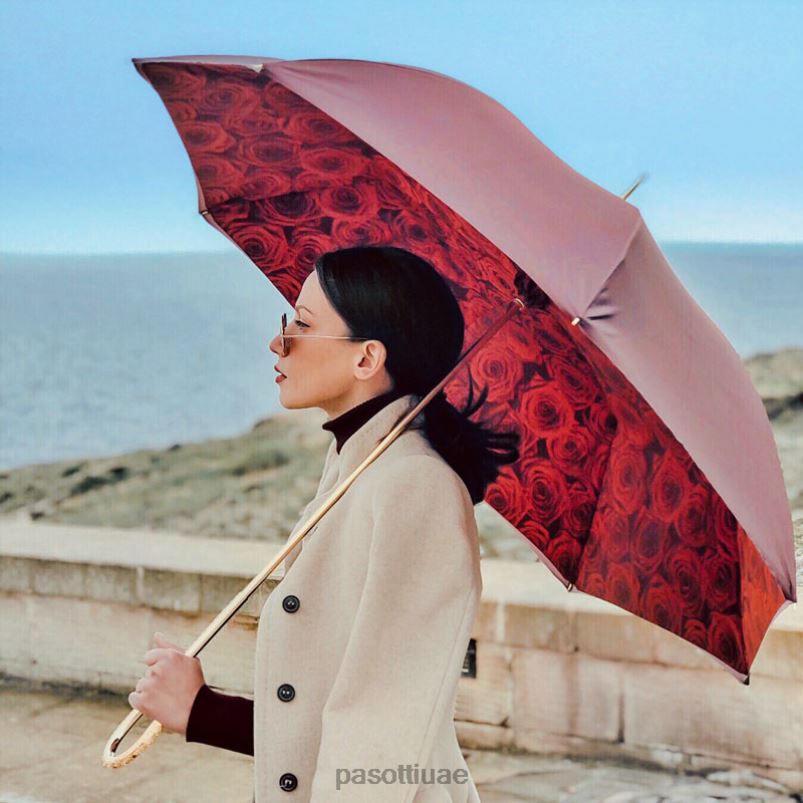 مظلة | 189 50884-1 u2 - مظلة ورود حمراء، قماش مزدوج PASOTTI Z446V381